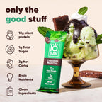 IQBAR Chocolate Mint Chip Plant Protein Bars – 12 Pack, 1.6 oz Each