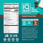 IQBAR Toasted Coconut Chip Keto Protein Bars – 12 Pack, 1.6 oz Each