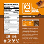 IQBAR Peanut Butter Chip Keto Protein Bars – 12 Pack, 1.6 oz Each
