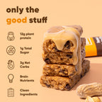 IQBAR Peanut Butter Chip Keto Protein Bars – 12 Pack, 1.6 oz Each