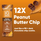 IQBAR Peanut Butter Chip Keto Protein Bars – 12 Pack, 1.6 oz Each