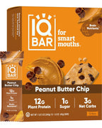IQBAR Peanut Butter Chip Keto Protein Bars – 12 Pack, 1.6 oz Each