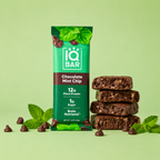 IQBAR Chocolate Mint Chip Plant Protein Bars – 12 Pack, 1.6 oz Each