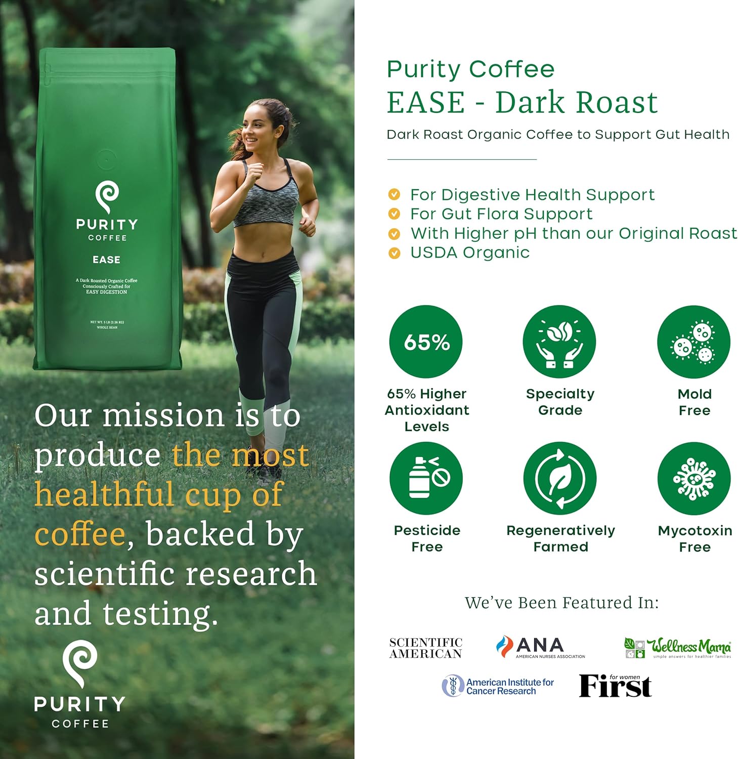 EASE: Dark Roast –  Whole Bean Coffee – 2268g