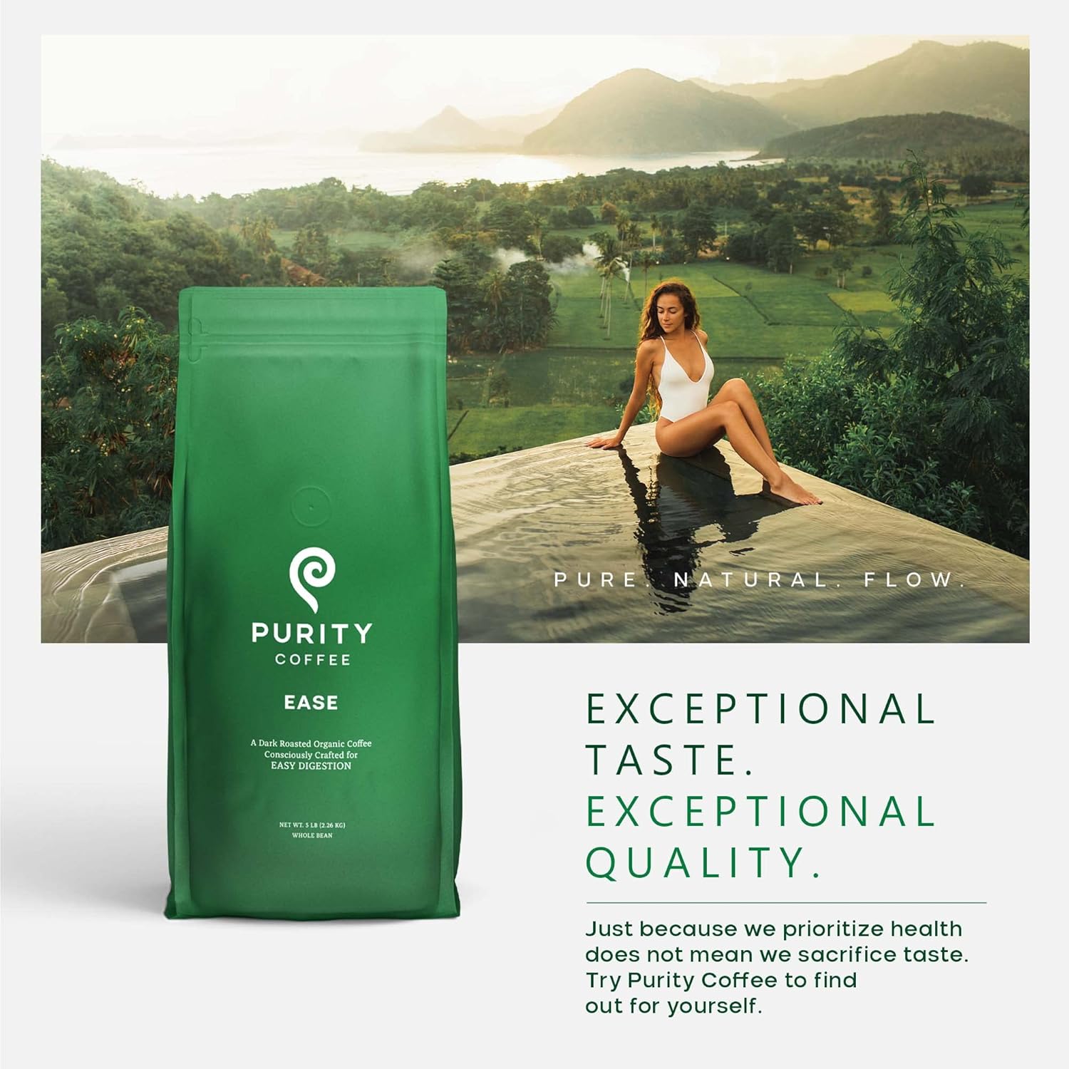 EASE: Dark Roast –  Whole Bean Coffee – 2268g