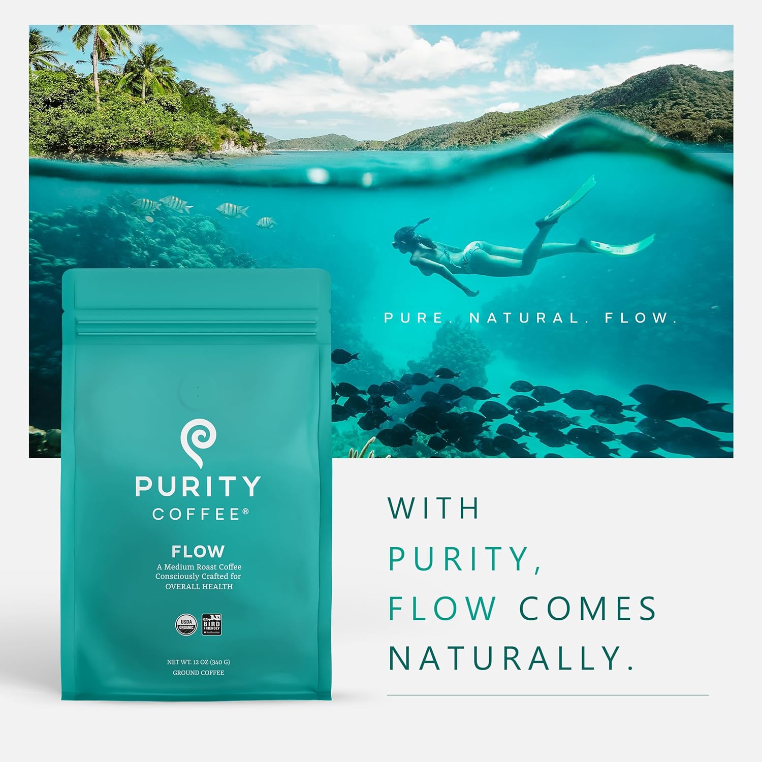 FLOW: Original Medium Roast – Ground Coffee – 340g