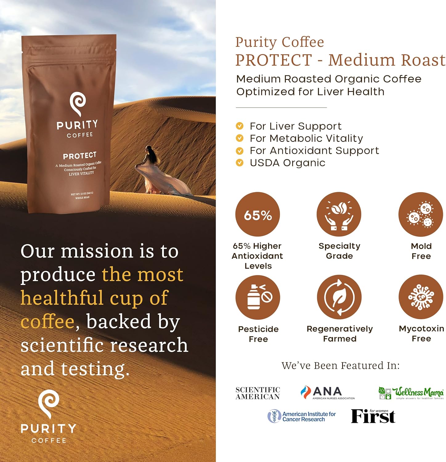 PROTECT: Light-Medium Roast – Whole Bean Coffee – 340g