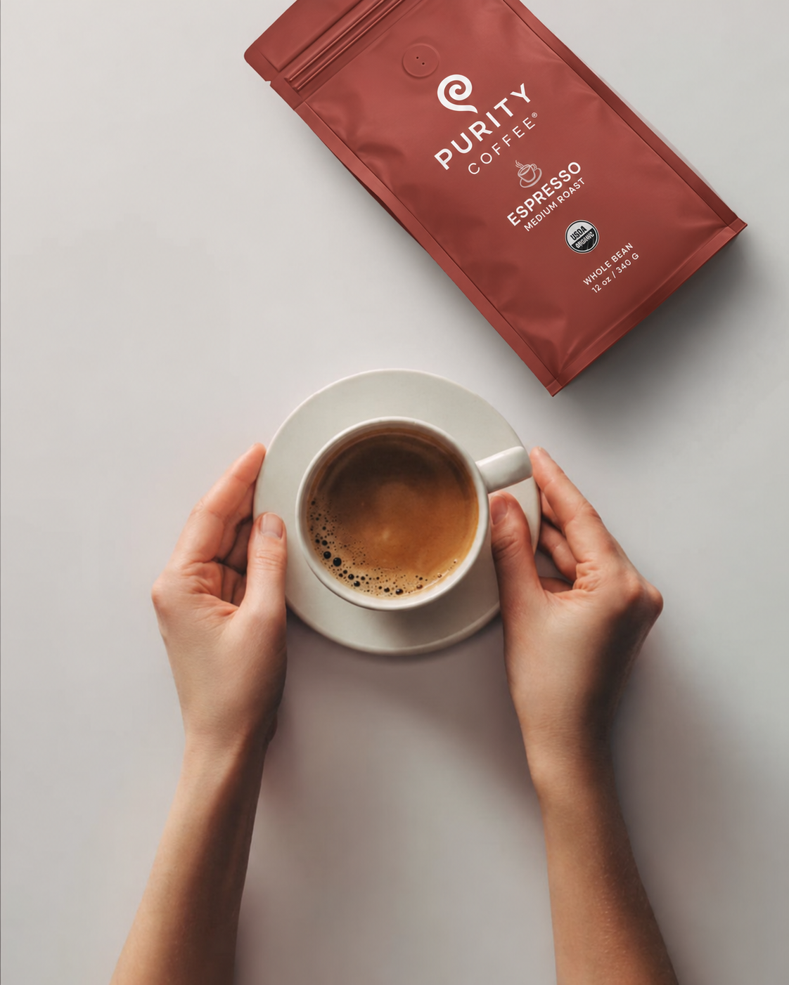 Purity Coffee Organic Whole Bean Espresso — 340 g (12 oz)
