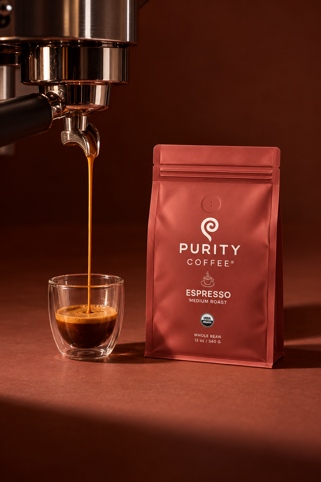 Purity Coffee Organic Whole Bean Espresso — 340 g (12 oz)