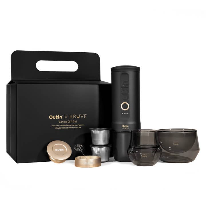 Kruve & Outin Nano Barista Set with Espresso Glasses