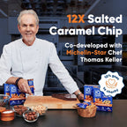IQBAR Salted Caramel Chip Keto Protein Bars – 12 Pack, 1.6 oz Each