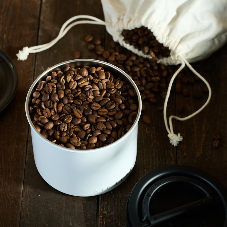 White Classic 500g Coffee Canister by Airscape®