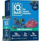 IQBAR Wild Blueberry Keto Protein Bars – 12 Pack, 1.6 oz Each