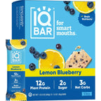 IQBAR Lemon Blueberry Keto Protein Bars – 12 Pack, 1.6 oz Each