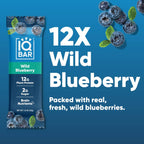 IQBAR Wild Blueberry Keto Protein Bars – 12 Pack, 1.6 oz Each