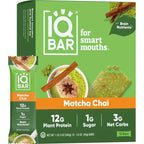 IQBAR Matcha Chai Keto Protein Bars – 12 Pack, 1.6 oz Each