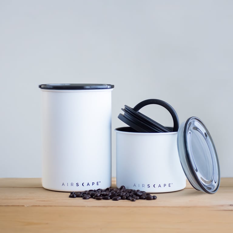 White Classic 500g Coffee Canister by Airscape®